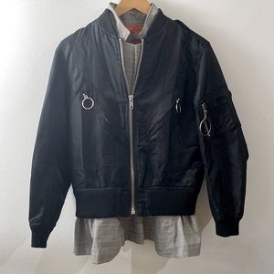 One the full brand bomber cool and stylish black jacket. S size. W21, L27.